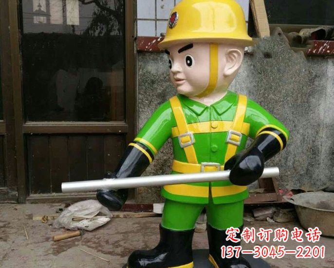 济南玻璃钢消防员雕塑——让爱与勇气永恒