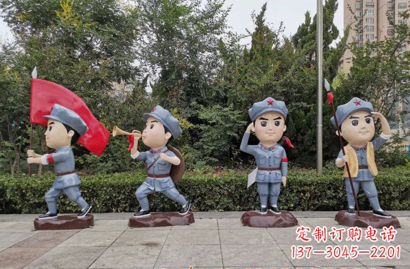 济南红军雕塑象征着中国革命的精神