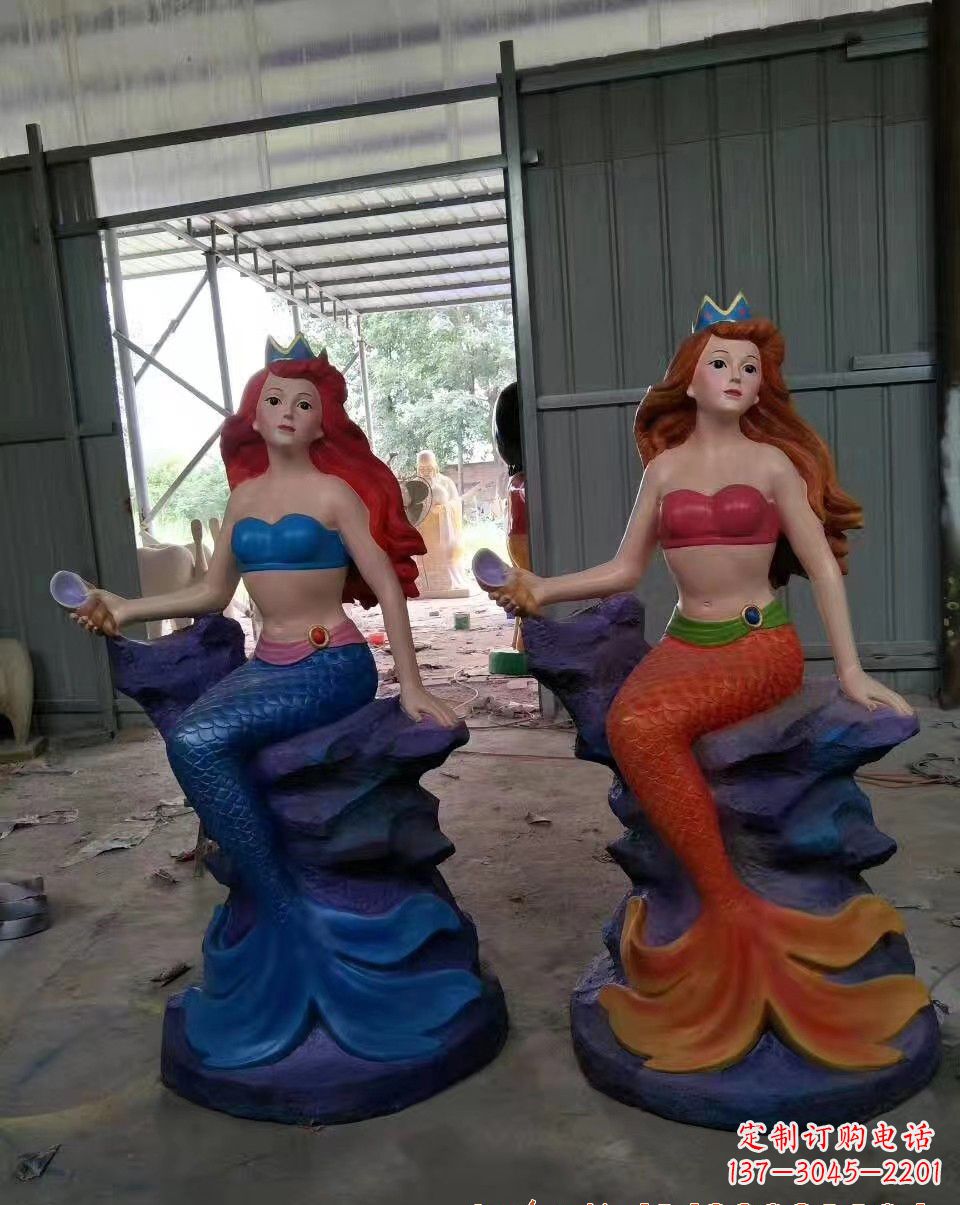 济南玻璃钢美人鱼雕塑——精美的艺术作品