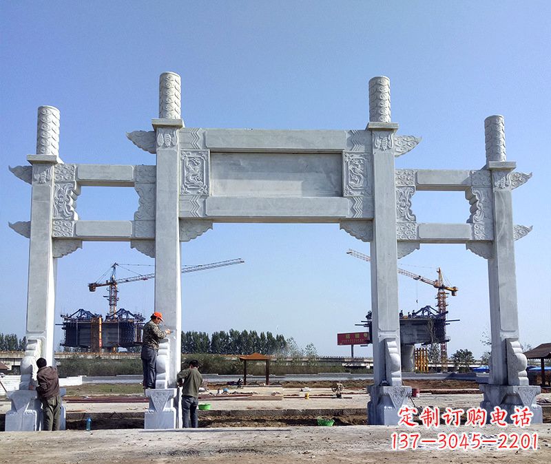 济南玻璃钢牌坊雕塑美丽的艺术与历史结合