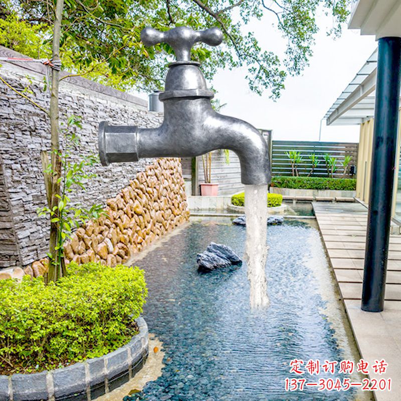 济南玻璃钢水龙头喷泉雕塑精美绝伦