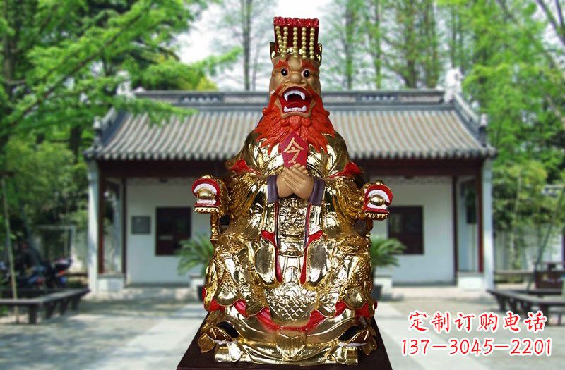 济南玻璃钢制作的金龙王雕塑