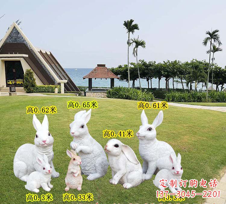 济南玻璃钢兔子雕塑精致的艺术之作