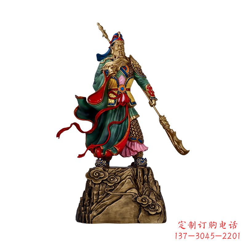 济南玻璃钢制关羽雕塑
