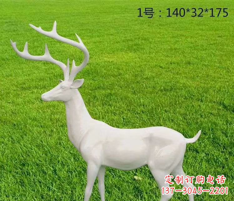 济南玻璃钢小鹿古朴清新的动物雕塑
