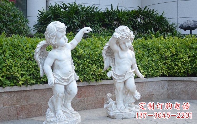 济南玻璃钢小天使雕塑 西方人物雕塑