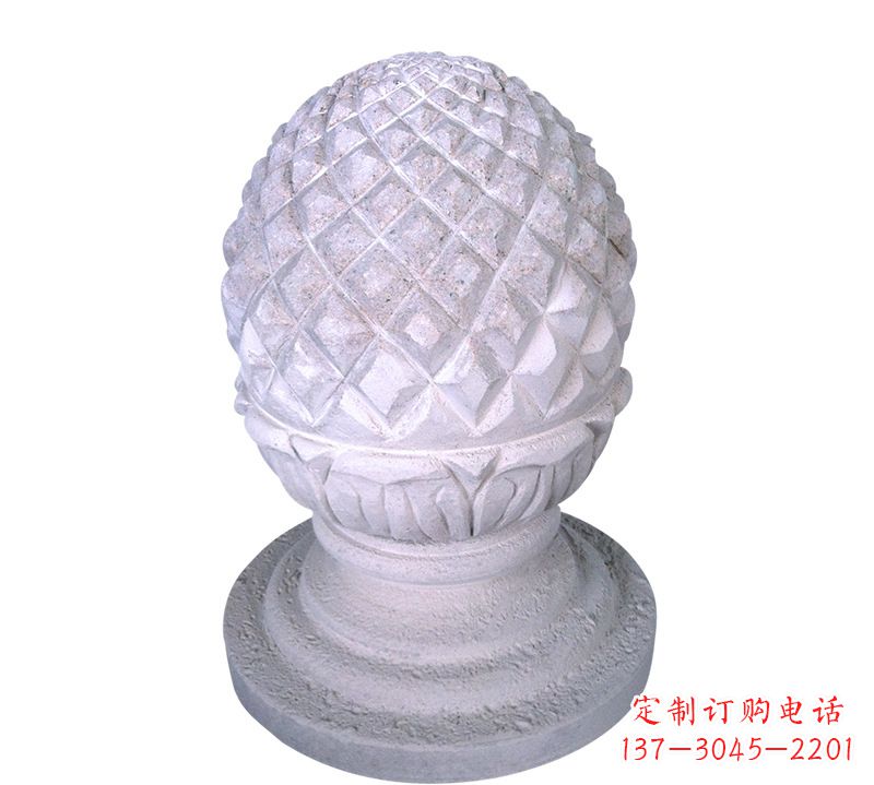 济南菠萝雕塑艺术性的挡车路障