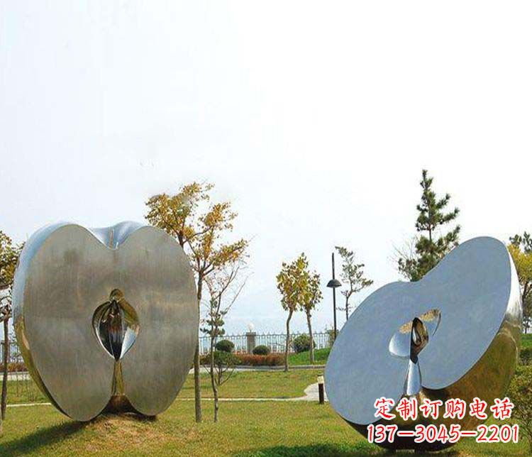 济南不锈钢雕刻的苹果