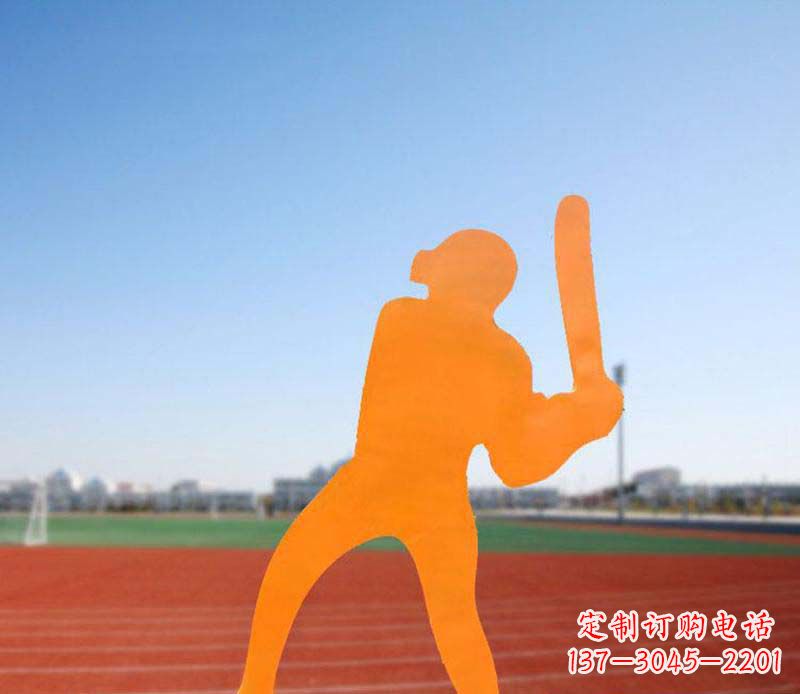 济南不锈钢棒球雕塑精美的艺术品