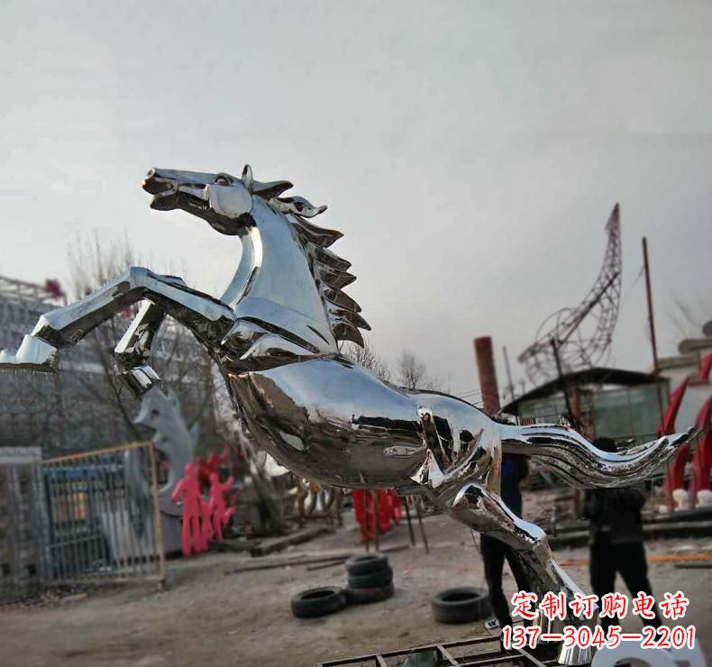 济南不锈钢奔跑马雕塑