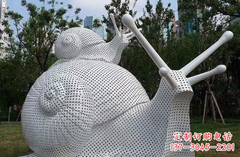 济南不锈钢蜗牛雕塑把自然美搬进家居