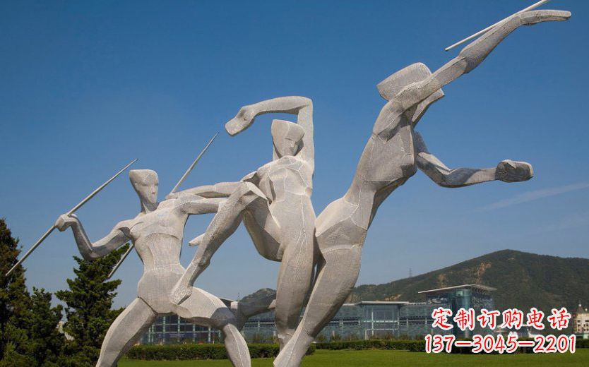 济南不锈钢标枪雕塑一种新型的艺术形式