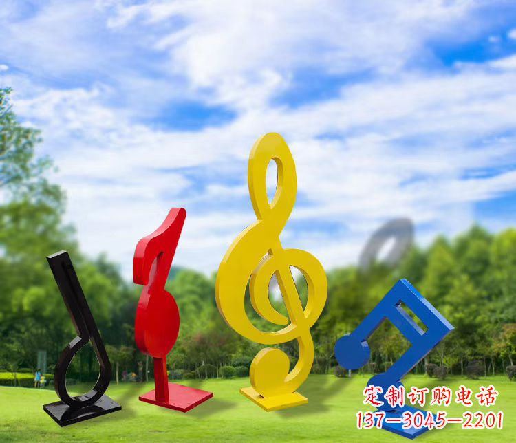 济南精美的不锈钢音符雕塑