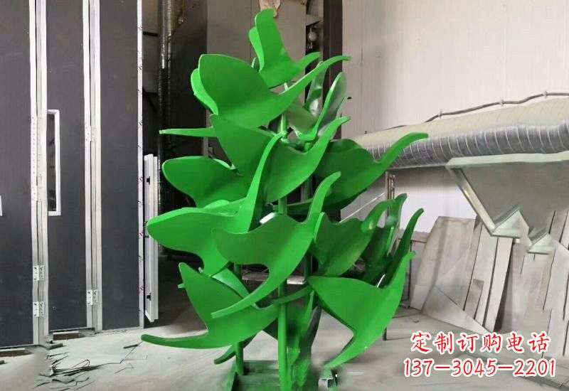 济南优雅美观的不锈钢彩色大雁雕塑