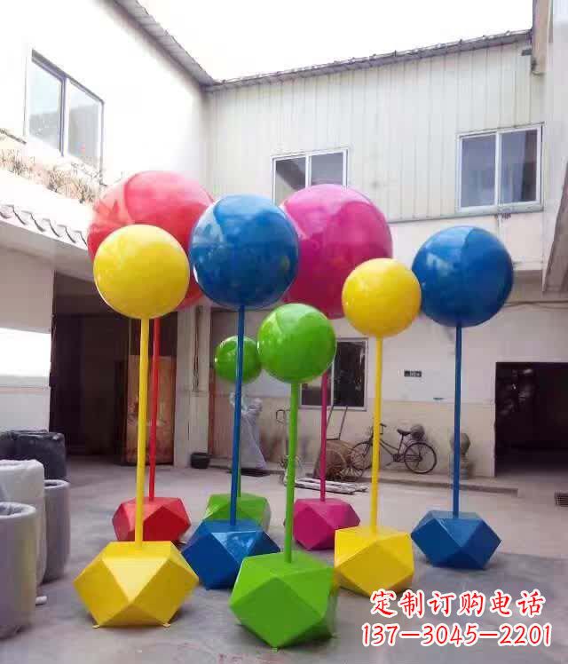 济南不锈钢彩色气球雕塑艺术的绚丽缤纷
