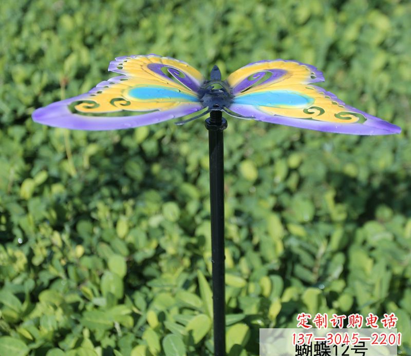 济南不锈钢彩色园林蝴蝶雕塑