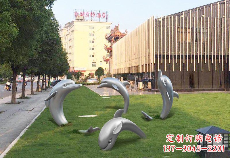 济南不锈钢海豚雕塑艺术与环保的完美结合