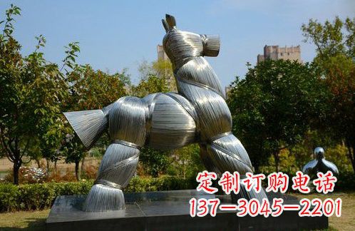 济南不锈钢草扎马雕塑艺术精彩绽放