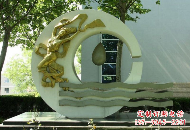 济南不锈钢嫦娥奔月雕塑——传承中华文化