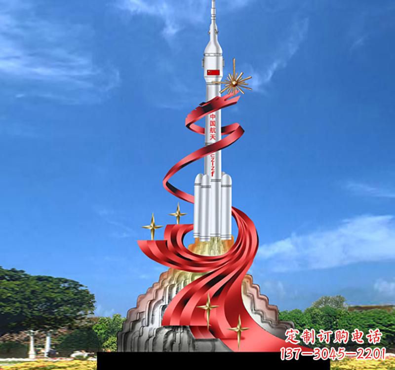 济南嫦娥飞天——不锈钢嫦娥雕塑