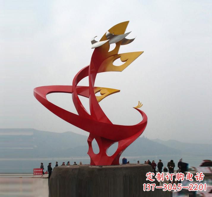 济南精美的不锈钢凤凰雕塑