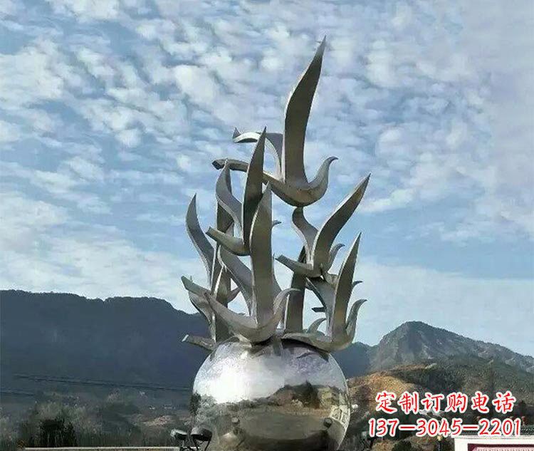 济南不锈钢地球雕塑为和平呼唤
