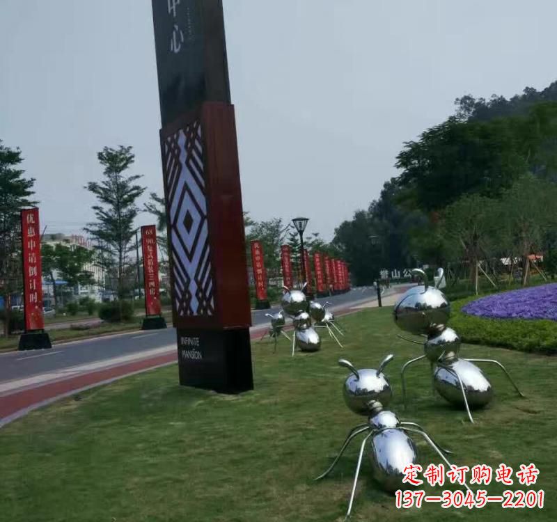 济南不锈钢蚂蚁雕塑精美的艺术精品