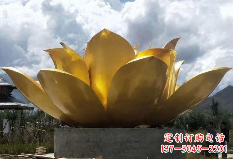 济南不锈钢城市大型莲花雕塑