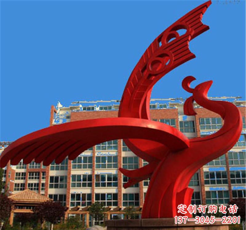 济南不锈钢凤凰雕塑——展示城市文化之美