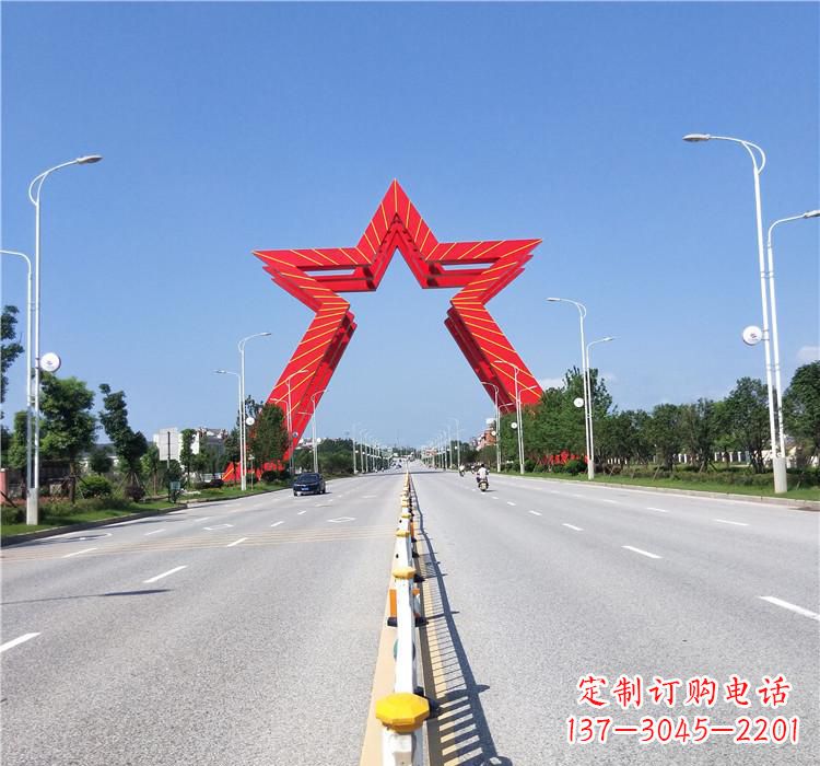 济南不锈钢城市拱门雕塑一座精美的艺术作品