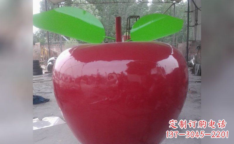 济南不锈钢苹果雕塑描绘出美丽的景观