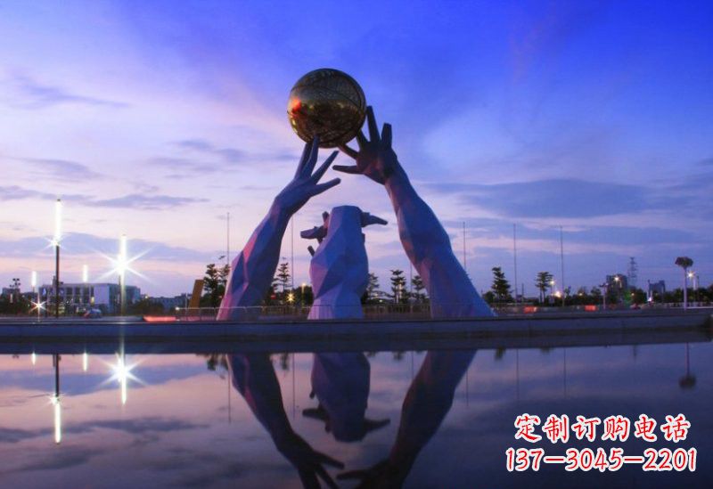 济南不锈钢城市的地球雕塑