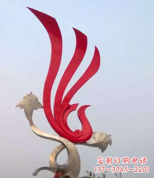 济南不锈钢城市铁艺凤凰雕塑