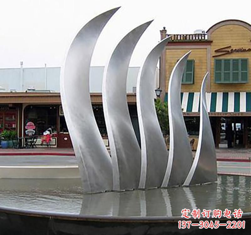 济南不锈钢城市艺术翅膀雕塑羽翼展翔