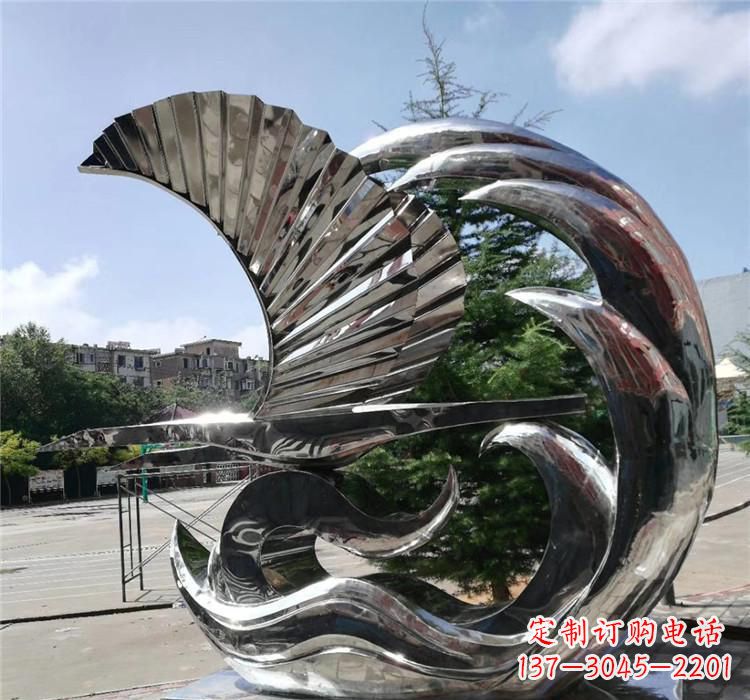 济南不锈钢翅膀雕塑艺术之羽