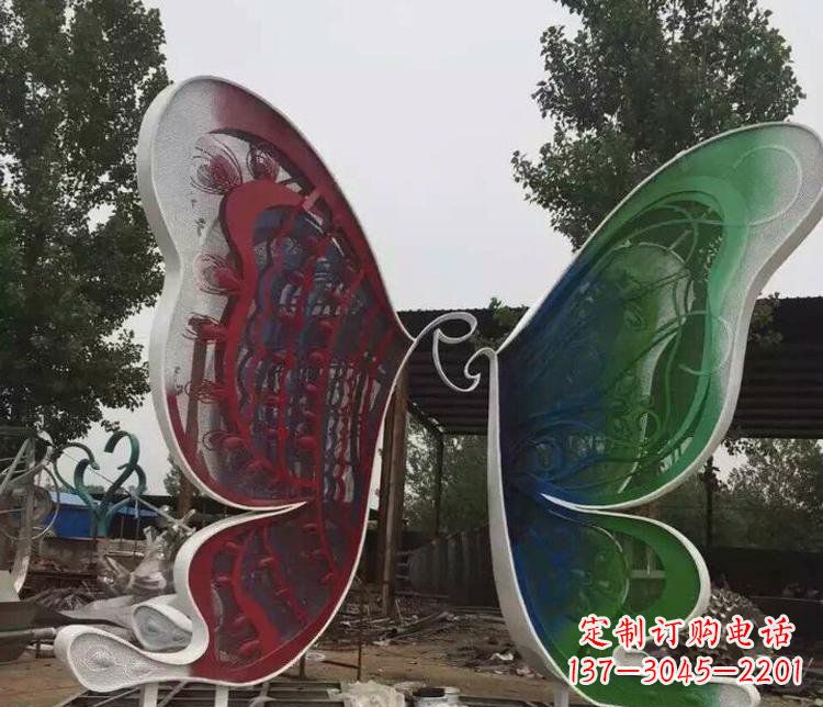 济南不锈钢蝴蝶公园动物雕塑