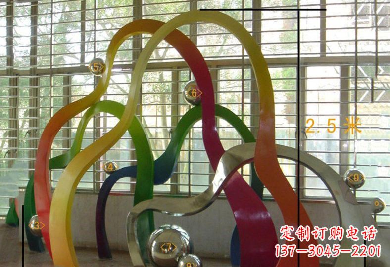 济南不锈钢假山雕塑精致耐用的艺术品