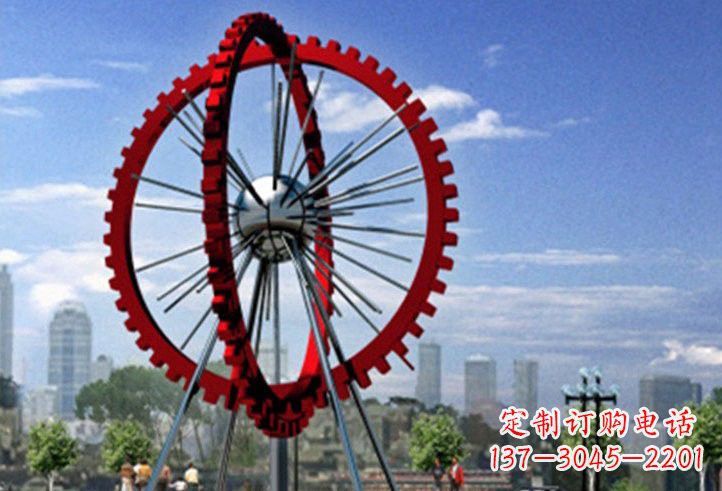 济南不锈钢抽象城市摩天轮雕塑