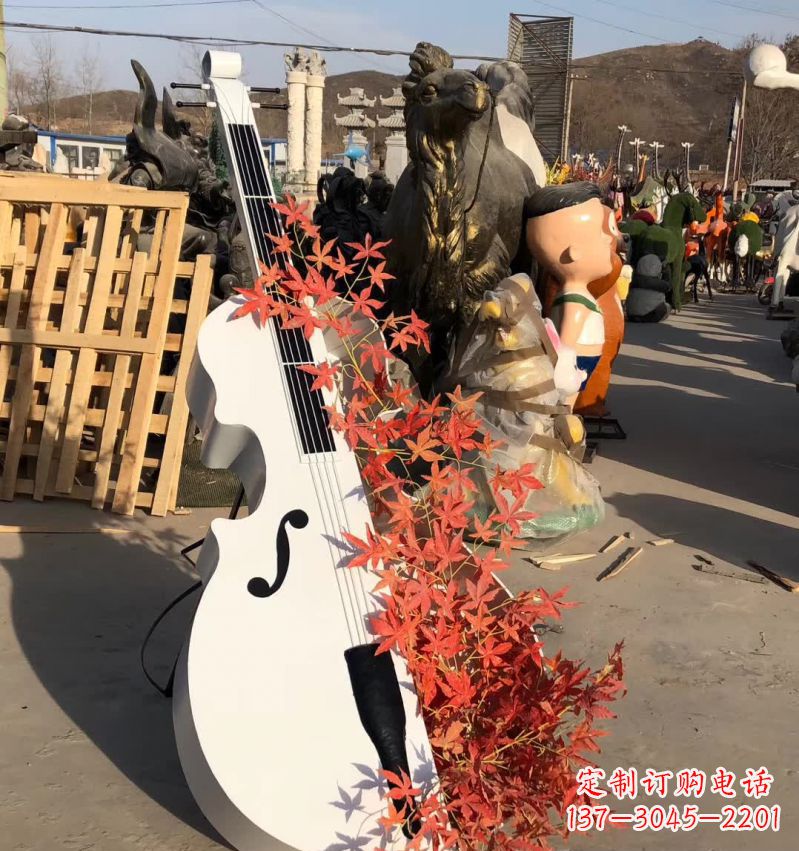 济南不锈钢大提琴雕塑—精致的艺术精品
