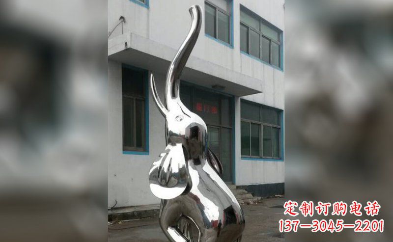 济南精致的不锈钢大象雕塑