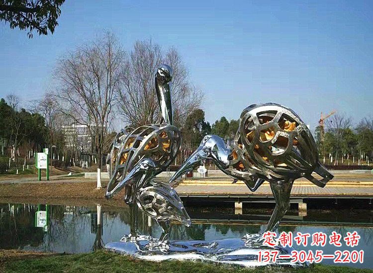济南精美非凡的不锈钢丹顶鹤雕塑