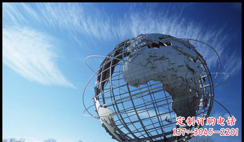 济南不锈钢制地球雕塑精美的艺术品