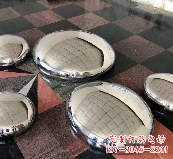 济南精致的不锈钢鹅卵石雕塑