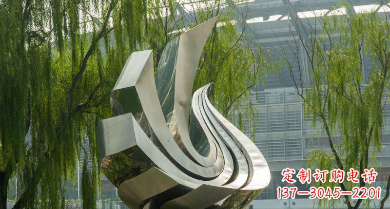 济南不锈钢凤凰雕塑美丽的象征