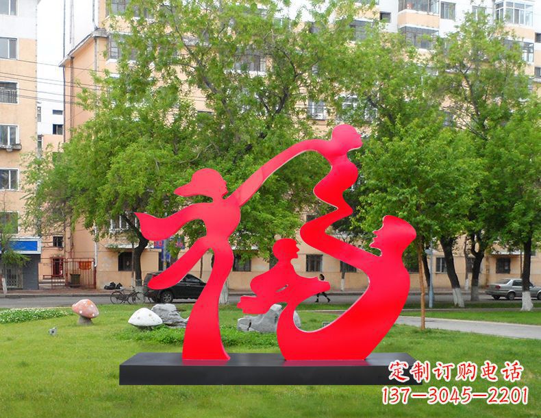 济南不锈钢福字雕塑