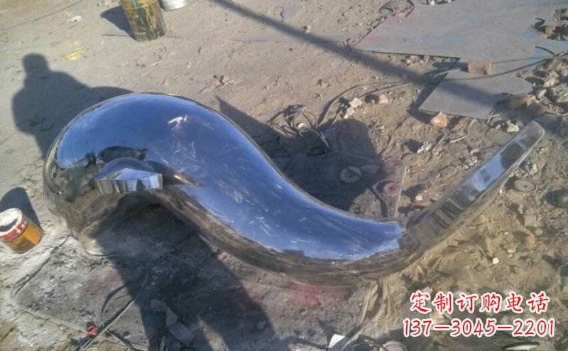济南不锈钢海豚雕塑展示优雅美丽