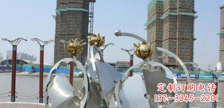 济南不锈钢荷叶雕塑——缔造经典之美