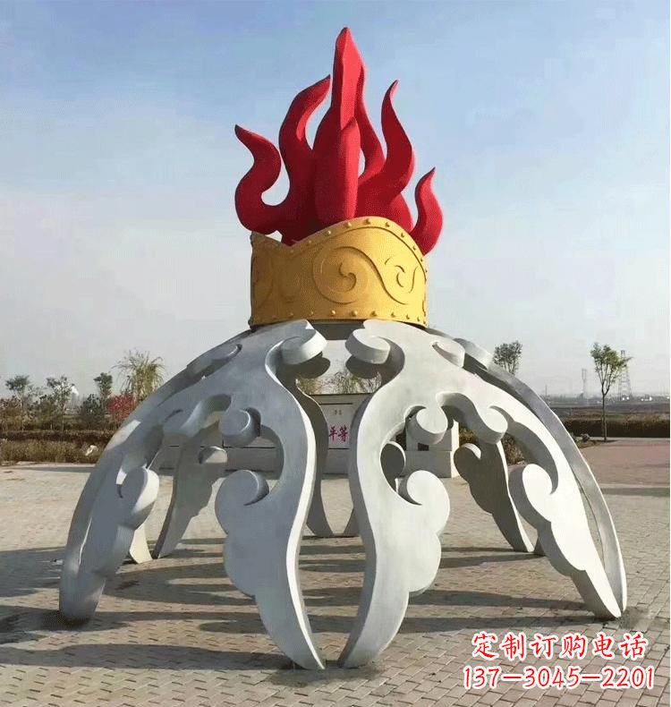 济南不锈钢抽象景观拱门雕塑