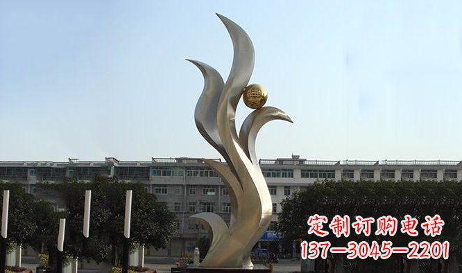 济南精美不锈钢凤凰雕塑