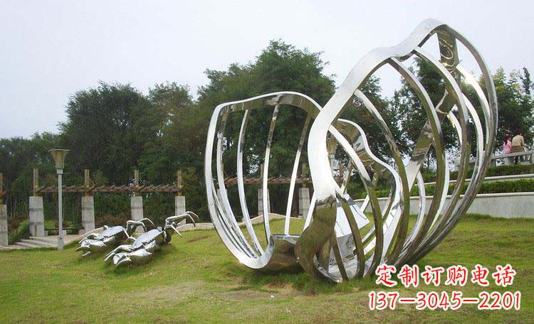 济南不锈钢贝壳雕塑的美